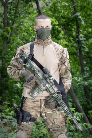 FRAG ЗБРОЙОВИЙ ТРЬОХТОЧКОВИЙ РЕМІНЬ З АНТАБКОЮ QD BLACK