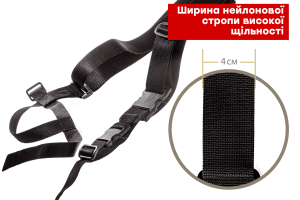 FRAG ОРУЖЕЙНЫЙ ТРЁХТОЧЕЧНЫЙ РЕМЕНЬ С КАРАБИНОМ BLACK