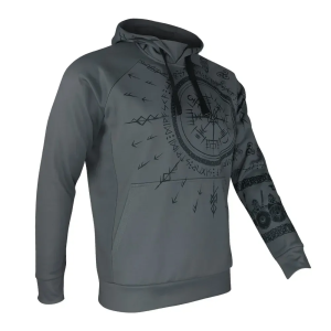 KRAMATAN TACTICAL DESIGN ХУДИ RUNIC ТРИЗУБ GREY