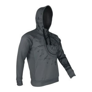 KRAMATAN TACTICAL DESIGN ХУДИ RUNIC ТРИЗУБ GREY