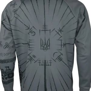 KRAMATAN TACTICAL DESIGN ХУДИ RUNIC ТРИЗУБ GREY