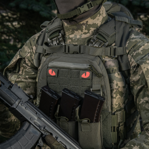 M-TAC НАШИВКА TIGER EYES LASER CUT (ПАРА) RANGER GREEN/RED/GID