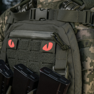 M-TAC НАШИВКА TIGER EYES LASER CUT (ПАРА) RANGER GREEN/RED/GID