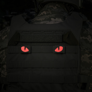 M-TAC НАШИВКА TIGER EYES LASER CUT (ПАРА) RANGER GREEN/RED/GID