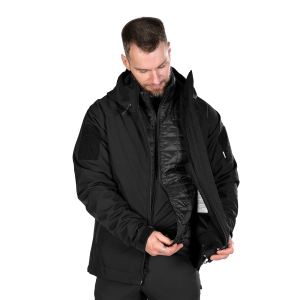 CAMO-TEC КОМПЛЕКТ 2В1 КУРТКА SOFTSHELL З ПІДСТІБКОЮ BLACK 9490