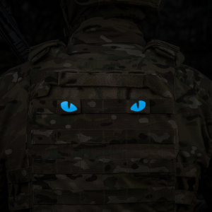 M-TAC НАШИВКА TIGER EYES LASER CUT (ПАРА) MULTICAM/BLUE/GID