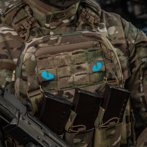 M-TAC НАШИВКА TIGER EYES LASER CUT (ПАРА) MULTICAM/BLUE/GID