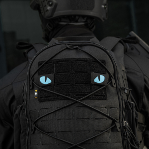 M-TAC НАШИВКА TIGER EYES LASER CUT (ПАРА) BLACK/BLUE/GID