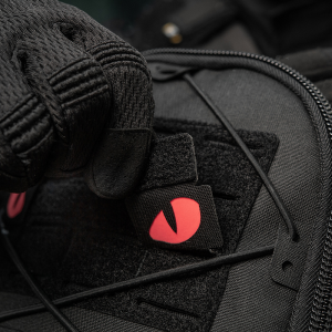 M-TAC НАШИВКА TIGER EYES LASER CUT (ПАРА) BLACK/RED/GID