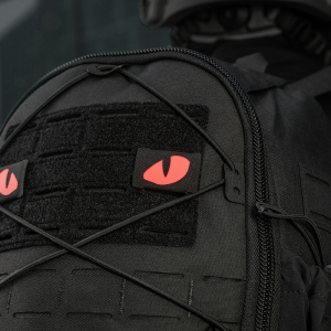 M-TAC НАШИВКА TIGER EYES LASER CUT (ПАРА) BLACK/RED/GID