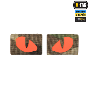M-TAC НАШИВКА TIGER EYES LASER CUT (ПАРА) MULTICAM/RED/GID
