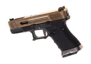 WE ПІСТОЛЕТ GLOCK 19 FORCE METAL BLACK-BRONZE GREEN GAS HS2794