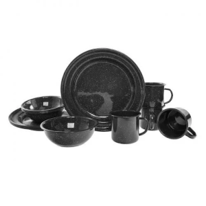 MIL-TEC НАБОР ПОСУДЫ WESTERN DISHES ENAMELLED 12 PCS BLACK 14678002