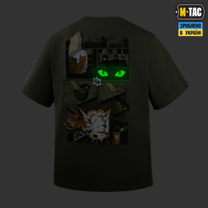 M-TAC ФУТБОЛКА ORANGE CAT COTTON HARD LIGHT OLIVE