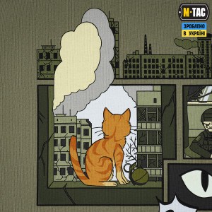 M-TAC ФУТБОЛКА ORANGE CAT COTTON HARD LIGHT OLIVE