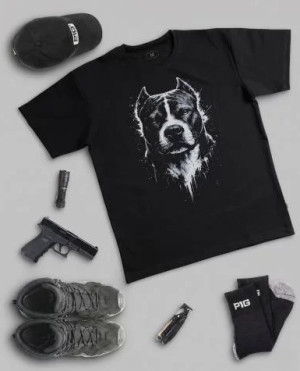 P1G-TAC ФУТБОЛКА З ПРИНТОМ STAFF COMBAT BLACK