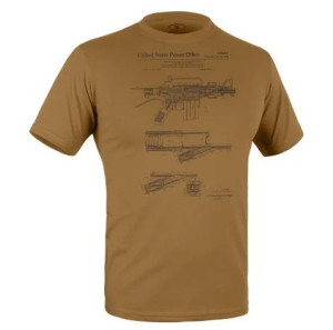 P1G-TAC ФУТБОЛКА З ПРИНТОМ M-16 COYOTE BROWN