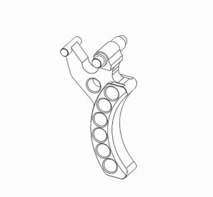 RETRO ARMS СПУСКОВИЙ ГАЧОК CNC AK(C) SILVER 30616