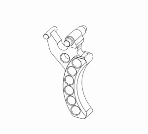 RETRO ARMS СПУСКОВИЙ ГАЧОК CNC AK(C) RED 30617