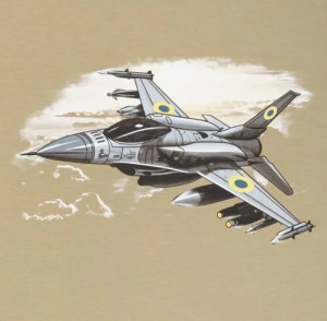 P1G-TAC ФУТБОЛКА С ПРИНТОМ F-16 TAN