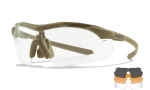 WILEY X ЗАХИСНІ ОКУЛЯРИ VAPOR COММ 2.5 GREY/CLEAR/LIGHT RUST MATTE TAN FRAME 28060