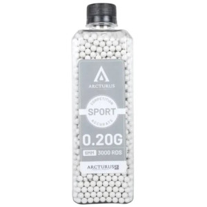 ARCTURUS СТРАЙКБОЛЬНЫЕ ШАРЫ RS SPORT MATCH GRADE 0.20G BBS 3000 PCS BOTTLE WHITE 34203
