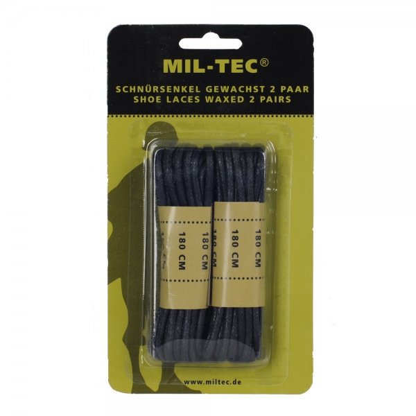 MIL-TEC ШНУРКИ ВОЩЕНЫЕ ЧЕРНЫЕ