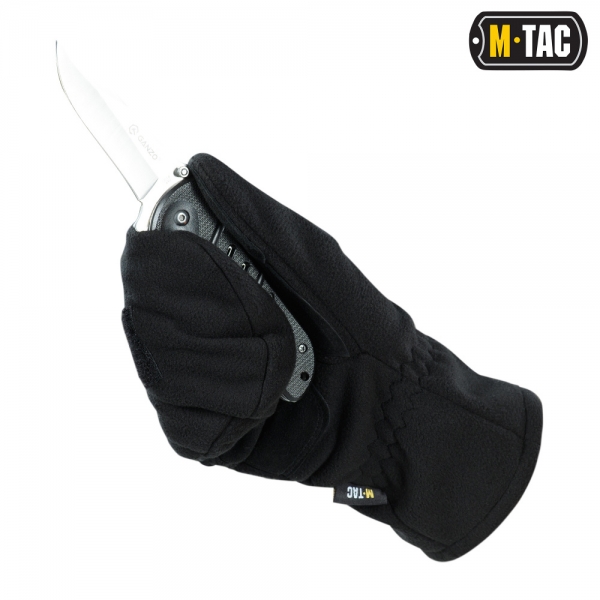 M-TAC ПЕРЧАТКИ БЕСПАЛЫЕ С КЛАПАНОМ WINDBLOCK 295 BLACK