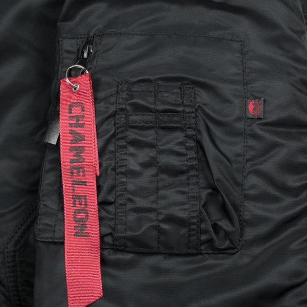 CHAMELEON КУРТКА CWU З ХУТРЯНИМ КОМІРОМ BLACK 0701-04