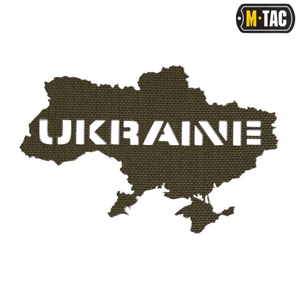 M-TAC НАШИВКА UKRAINE (КОНТУР) СКВОЗНАЯ LASER CUT RANGER GREEN