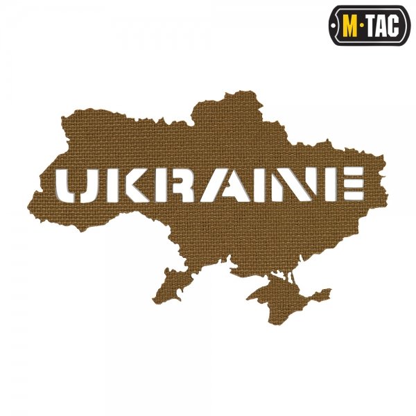 M-TAC НАШИВКА UKRAINE (КОНТУР) СКВОЗНАЯ LASER CUT COYOTE