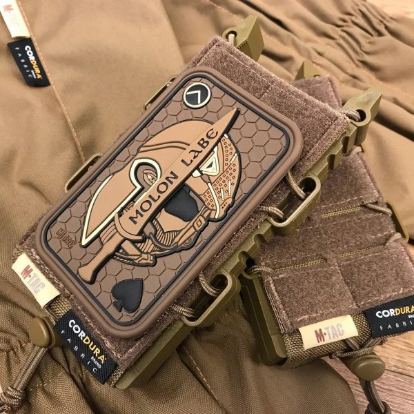 M-TAC НАШИВКА MOLON LABE ACE 3D PVC COYOTE