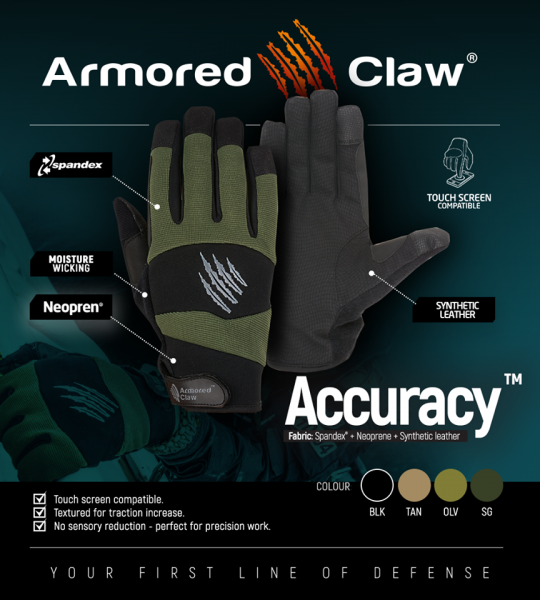 ARMORED CLAW РУКАВИЦІ ACCURACY BLACK 4010