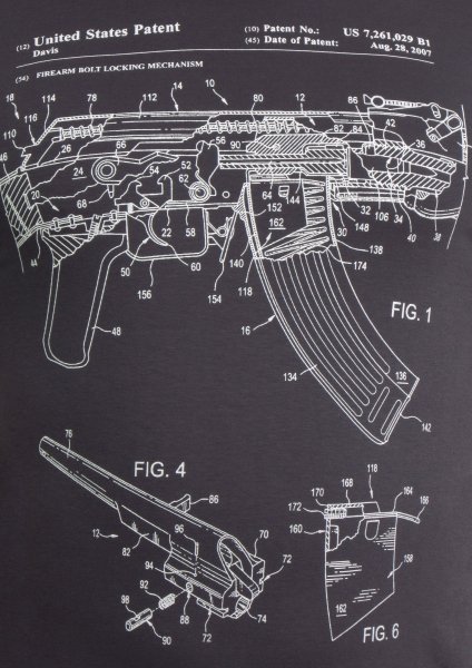 P1G-TAC ФУТБОЛКА AK-47 RIFLE LEGEND NIGHTGLOW SERIES GRAPHITE UA281-29891-AK-GT-NG