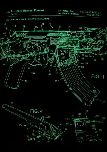 P1G-TAC ФУТБОЛКА AK-47 RIFLE LEGEND NIGHTGLOW SERIES GRAPHITE UA281-29891-AK-GT-NG