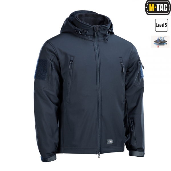 M-TAC КУРТКА SOFT SHELL З ПІДСТІБКОЮ DARK NAVY BLUE