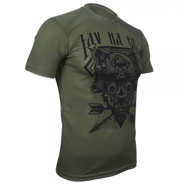 KRAMATAN TACTICAL DESIGN ФУТБОЛКА ІДУ НА ВИ COOLMAX OLIVE