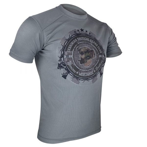 KRAMATAN TACTICAL DESIGN ФУТБОЛКА UKRAINIAN TACTICAL BEARD CLUB COOLMAX GREY