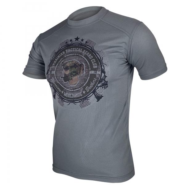 KRAMATAN TACTICAL DESIGN ФУТБОЛКА UKRAINIAN TACTICAL BEARD CLUB COOLMAX GREY