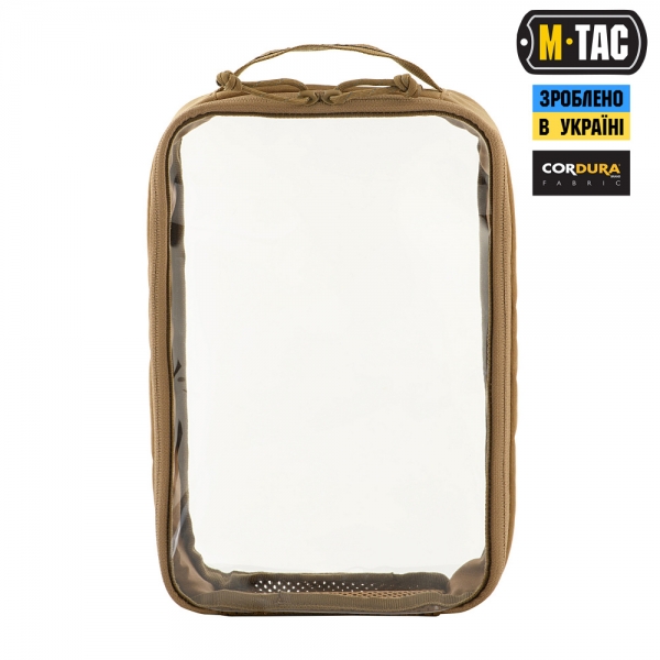M-TAC ОРГАНАЙЗЕР УТИЛИТАРНЫЙ ПРОЗРАЧНЫЙ ELITE LARGE (30Х19 СМ) COYOTE